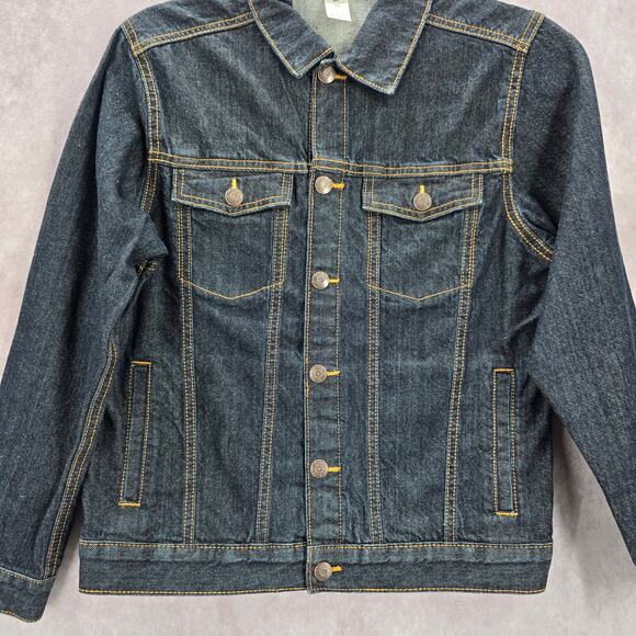 OshKosh B'gosh Blue Denim Cotton Span Button Jeans Jacket VTG Unisex Large L - Picture 4 of 7